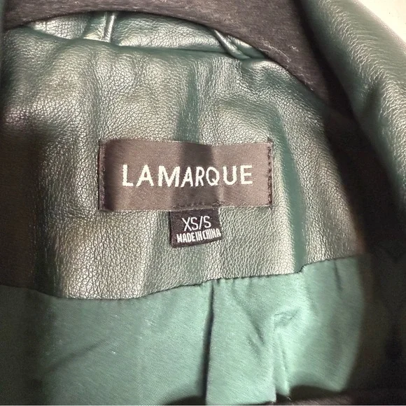 Lamarque Galia Blazer Dress Jacket Feather Trim Dark Jade XS/S - Picture 3 of 10